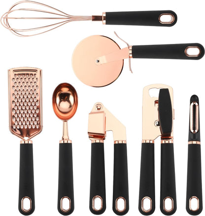 Elevate Your Cooking Game with Our Stylish 7-Piece Copper Plated Kitchen Gadget Set! 🍳✨ #CookingWithColor #KitchenEssentials
