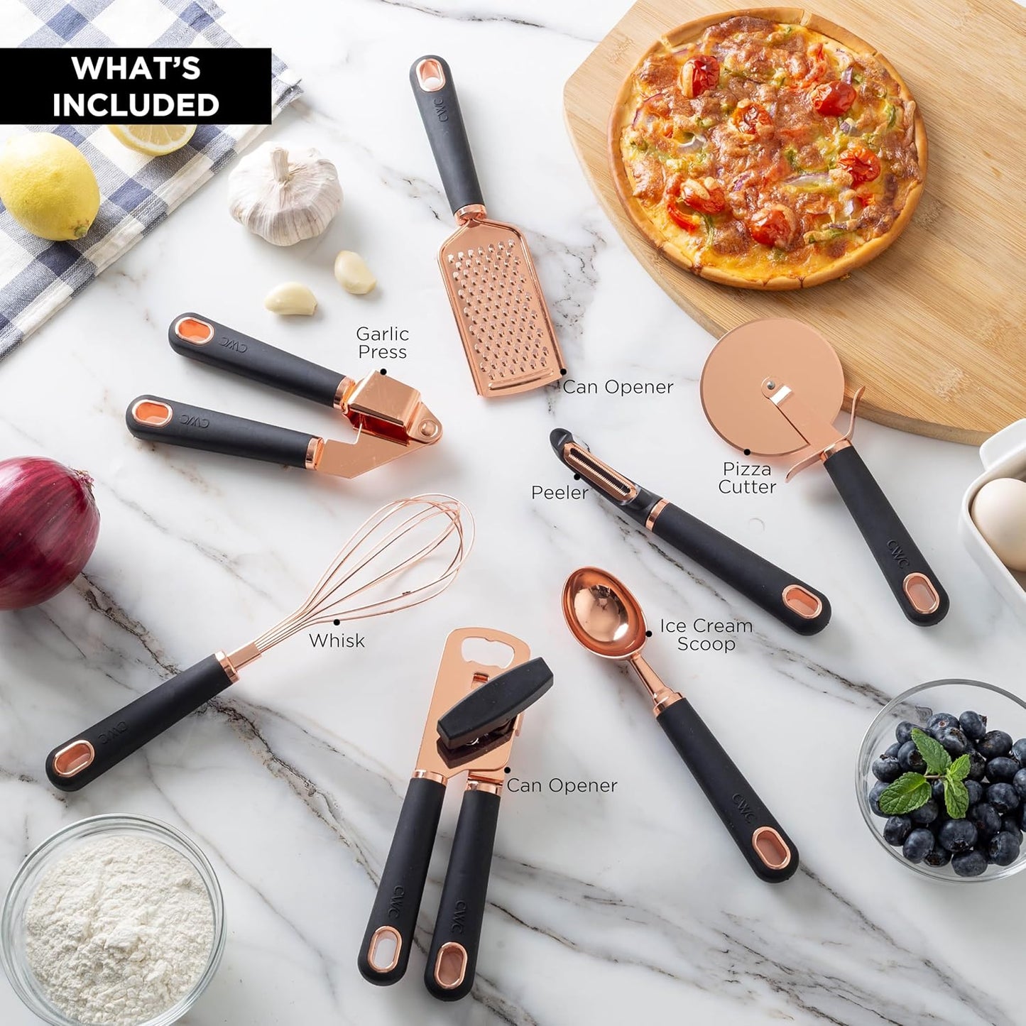 Elevate Your Cooking Game with Our Stylish 7-Piece Copper Plated Kitchen Gadget Set! 🍳✨ #CookingWithColor #KitchenEssentials