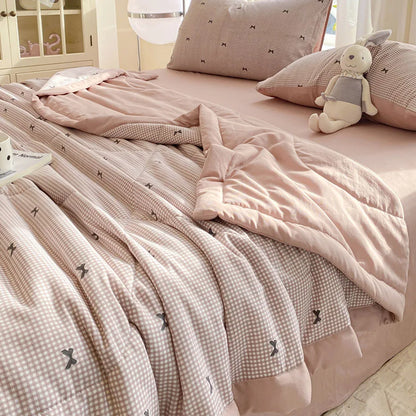 Ultra-Soft Double Gauze Summer Comforter - Breathable Cooling Blanket for Ultimate Comfort, Machine Washable!