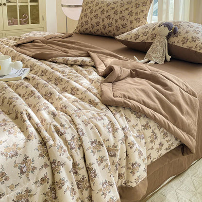 Ultra-Soft Double Gauze Summer Comforter - Breathable Cooling Blanket for Ultimate Comfort, Machine Washable!