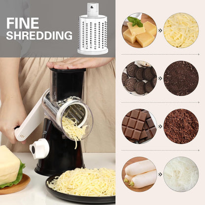 Grate Your Way to Deliciousness! 🧀🥕 Meet the Cambom Rotary Cheese Grater - Perfect for Fresh Cheese, Veggies & Nuts! 💪✨ Non-Slip Suction Base & 3 Blades for Easy Use & Cleanup! #KitchenGadgets #CheeseLovers