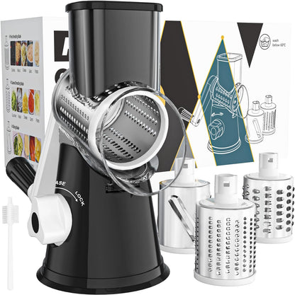 Grate Your Way to Deliciousness! 🧀🥕 Meet the Cambom Rotary Cheese Grater - Perfect for Fresh Cheese, Veggies & Nuts! 💪✨ Non-Slip Suction Base & 3 Blades for Easy Use & Cleanup! #KitchenGadgets #CheeseLovers